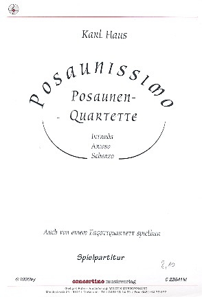 Posaunissimo fr 4 Posaunen (Fagotte) Spielpartitur