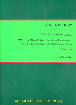 Sarabande et Menuet op.24bis fr Flte, Oboe, Klarinette, Horn, Fagott und Klavier Stimmen