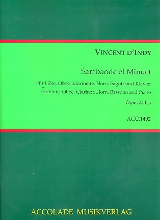 Sarabande et Menuet op.24bis fr Flte, Oboe, Klarinette, Horn, Fagott und Klavier Stimmen