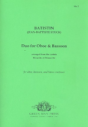 Duo for oboe, bassoon and Bc score and parts (realised Bc)