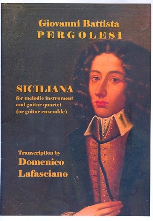 Siciliana for melody instrument and 4 guitars (guitar ensemble) score and parts (solo-1-1-1-1)