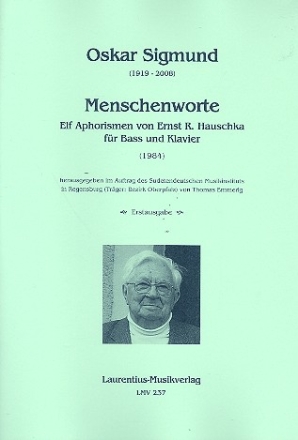 Menschenworte fr Bass und Klavier