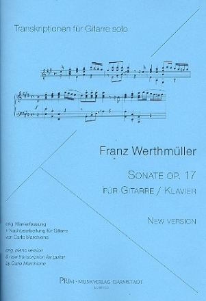 Sonate op.17 fr Gitarre (Klavier) 2 Partituren (Ausgabe enthlt beide Fassungen)