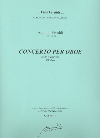 Konzert C-Dur RV446 fr Oboe und Streicher Partitur und Stimmen (Bc nicht ausgesetzt) (Streicher 1-1-1-1)