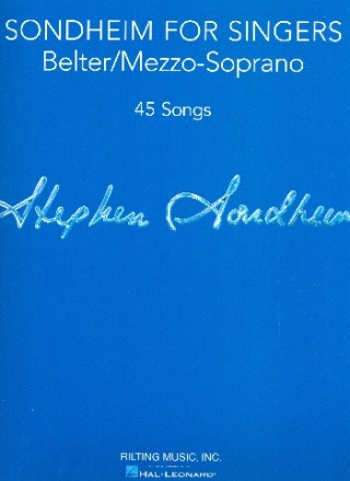 Sondheim for Singers: for belter/mezzo soprano and piano score