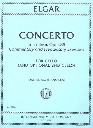 Concerto in e Minor op.85 cello part with commentary and preparatory exercises (cello 2 ad lib)
