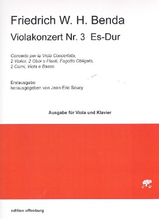 Konzert Es-Dur Nr.3 fr Viola und Streichorchester fr Viola und Klavier