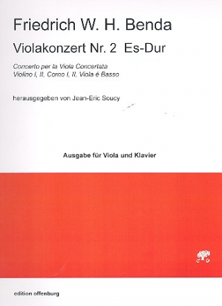 Konzert Es-Dur Nr.2 fr Viola und Streichorchester fr Viola und Klavier