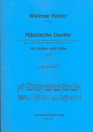Mhrische Duette fr Violine und Viola 2 Spielpartituren