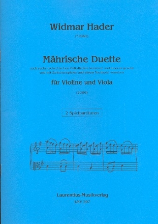 Mhrische Duette fr Violine und Viola 2 Spielpartituren