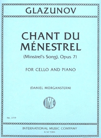Chant du mnestrel op.71 for cello and piano