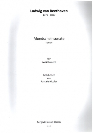 Mondscheinsonate-Kanon fr 2 Klaviere Stimmen