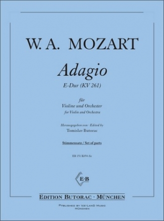 Adagio E-dur KV261 fr Violine und Orchester Stimmensatz