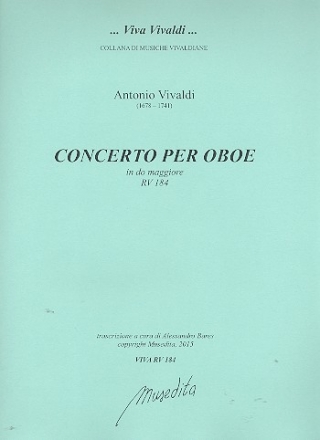 VIVARV184 Konzert C-Dur RV184 fr Oboe und Streicher Partitur und Stimmen (Bc nicht ausgesetzt) (Streicher 1-1-1-1)