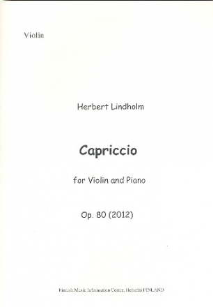 Capriccio for violin and piano violin part