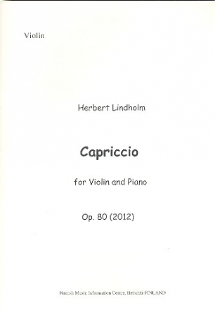 Capriccio for violin and piano violin part