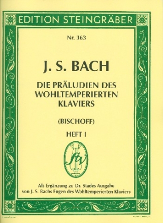 Die Prludien des wohltemperierten Klaviers - Heft 1 fr Klavier