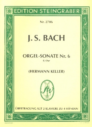 Sonate G-Dur Nr.6 BWV530 fr Orgel fr 2 Klaviere