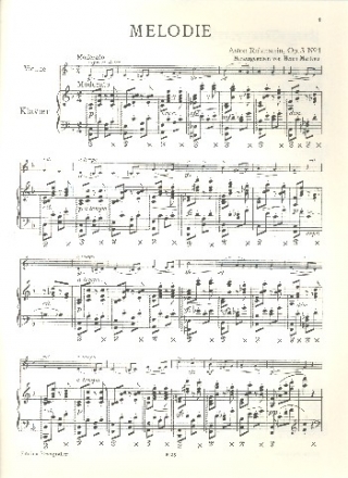 Melodie op.3 fr Violine und Klavier