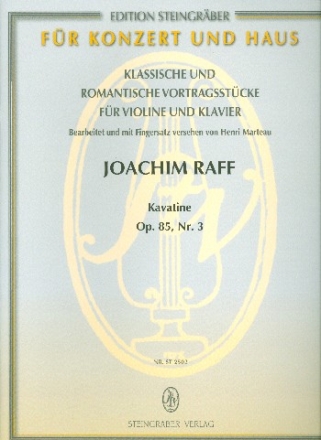 Kavatine op.85, Nr.3 fr Violine und Klavier
