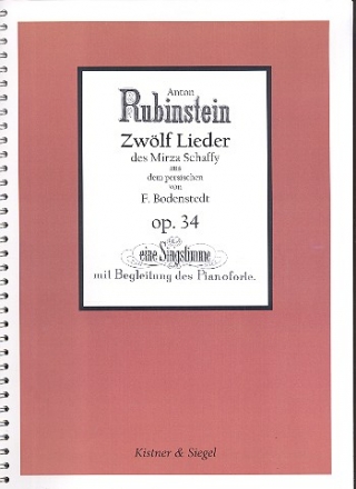 12 Lieder op.34 fr Gesang und Klavier Partitur