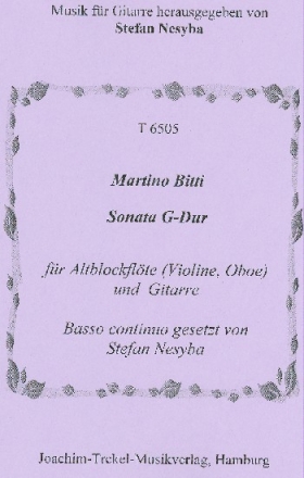 Sonate G-Dur fr Altblockflte (Violine/Oboe) und Gitarre