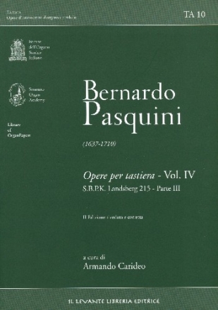 Opere per tastiera vol.4 per organo o cimbalo