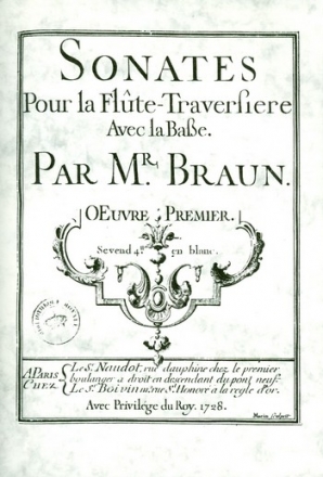 6 Sonates op.1 pour la flte traversire avec la basse Faksimile