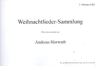 Weihnachtslieder-Sammlung fr Blasorchester 2. Stimme in B (Klarinette/Trompete/Flgelhorn/Sopransaxophon)
