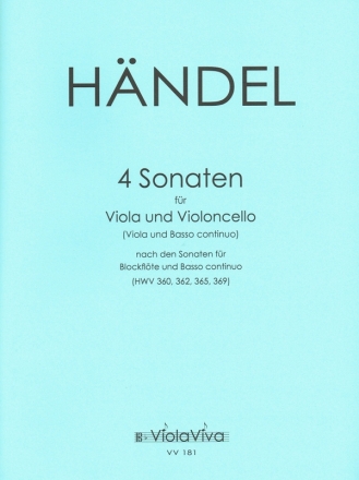 4 Sonaten fr Viola und Violoncello (Bc) 2 Spielpartituren