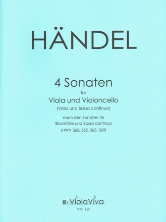 4 Sonaten fr Viola und Violoncello (Bc) 2 Spielpartituren