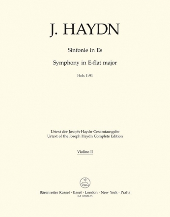 BA10978-75 Sinfonie Es-Dur Nr.91 Hob.I:91 fr Orchester Violine 2