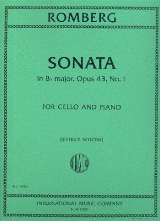 Sonata in Bb Major op.43,1 for cello and piano