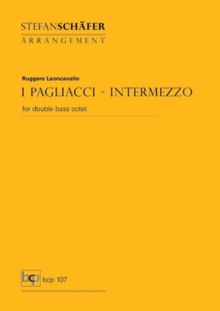 Intermezzo aus I Pagliacci fr 8 Kontrabsse Partitur und Stimmen