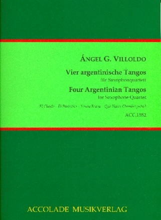 4 argentinische Tangos fr 4 Saxophone (SATBar) Partitur und Stimmen