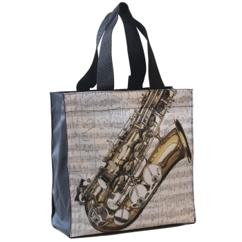 Nylon-Tasche mit Boden Saxophon 33x33x13 cm (mit Trageschlaufen, Innentasche, Magnetverschluss)