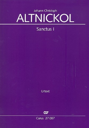 Sanctus Nr.1 für Stimmen (gem Chor unisono), 4 Violinen und Bc Partitur