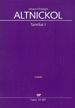 Sanctus Nr.1 fr Stimmen (gem Chor unisono), 4 Violinen und Bc Partitur