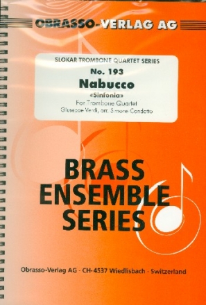 Sinfonia zu Nabucco for 4 trombones score and parts
