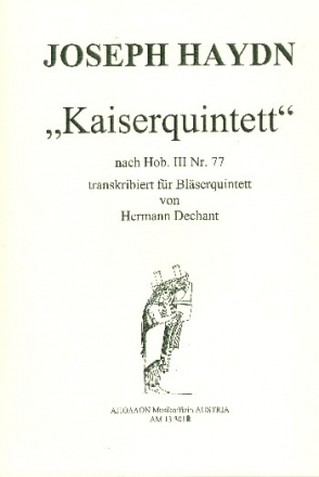 Quintett nach Hob.III,77 fr Flte, Oboe, Klarinette, Horn und Fagott Partitur und Stimmen