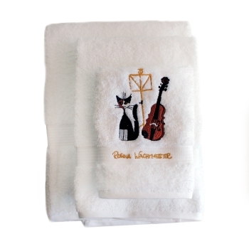 Handtuch-Set Rosina Wachtmeister Musical Cat (3 Stk) wei�