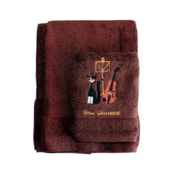 Handtuch-Set Rosina Wachtmeister Musical Cat (3 Stk) braun