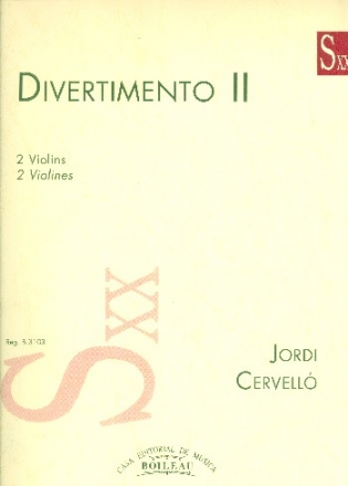 Divertimento for 2 violins score and parts