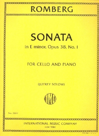 Sonata in e minor op.38,1 for cello and piano