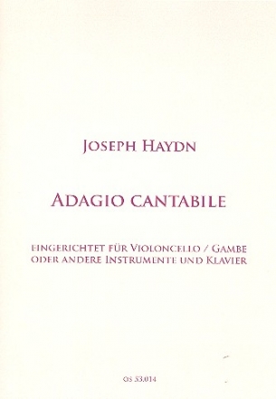 Adagio cantabile fr Violoncello (Gambe/Melodieinstrument) und Klavier