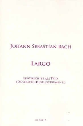 Largo BWV1043 fr 3 Instrumente Partitur und Stimmen