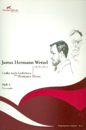 Lieder nach Gedichten von Hermann Hesse Band 4 fr Gesang und Klavier Partitur