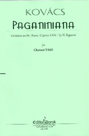 Paganiniana for 3 clarinets score and parts