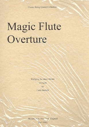 Ouverture to The magic Flute for string quartet parts