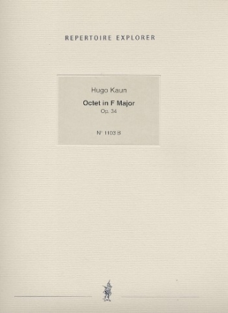 Oktett F-Dur op.34 fr Klarinette, Fagott, Horn, 2 Violinen, Viola, Violoncello und Kontrabass Stimmen